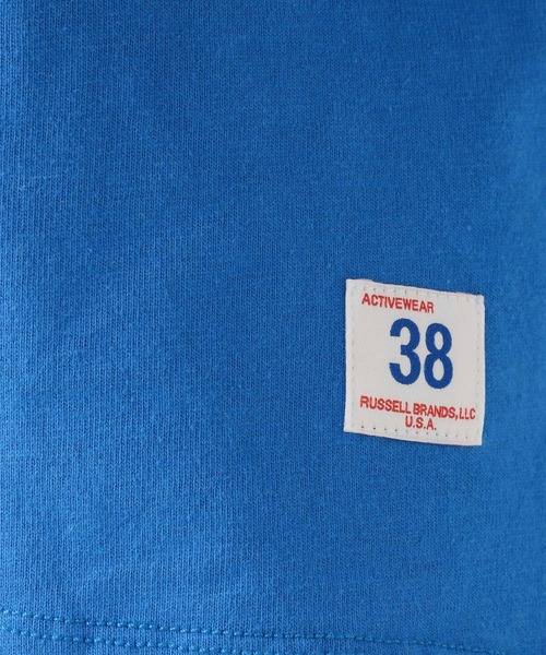 Russell Athletic(ラッセルアスレティック)の「【RUSSELL ATHLETIC (ラッセルアスレティック)】別注ロゴフレンチスリーブT(Tシャツ/カットソー・レディース・ブルー/オフホワイト/チャコール・FREE)」の11枚目の写真