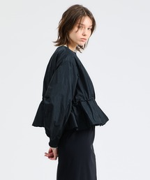 エストネーション　ESTNATION ナイロンタフタ　ペプラムブルゾン ESTNATION（エストネーション）の「ESTNATION / ペプラムタフタ