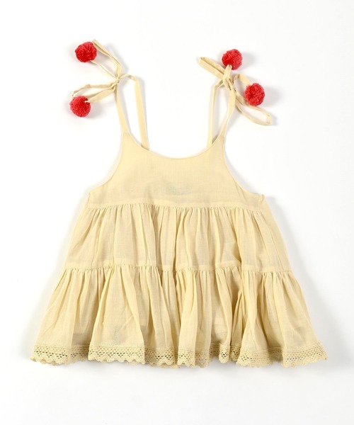 A BOND（アボンド）の「BONBONティアードチュニック（kids/S～LL）（チュニック・キッズ・オフホワイト/ブラウン/ブラック・S/LL/L/M）」の2枚目の写真