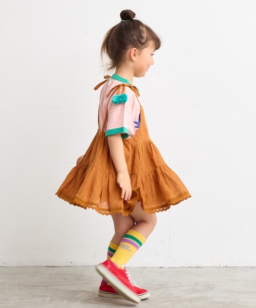 A BOND（アボンド）の「BONBONティアードチュニック（kids/S～LL）（チュニック・キッズ・オフホワイト/ブラウン/ブラック・S/LL/L/M）」の5枚目の写真