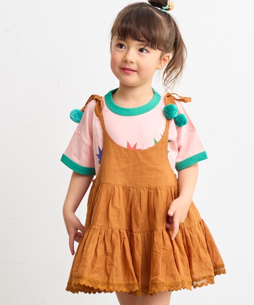 A BOND（アボンド）の「BONBONティアードチュニック（kids/S～LL）（チュニック・キッズ・オフホワイト/ブラウン/ブラック・S/LL/L/M）」の4枚目の写真