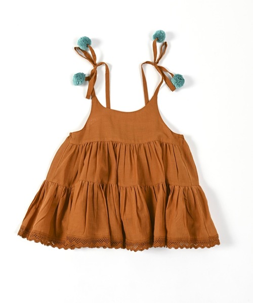 A BOND（アボンド）の「BONBONティアードチュニック（kids/S～LL）（チュニック・キッズ・オフホワイト/ブラウン/ブラック・S/LL/L/M）」の9枚目の写真