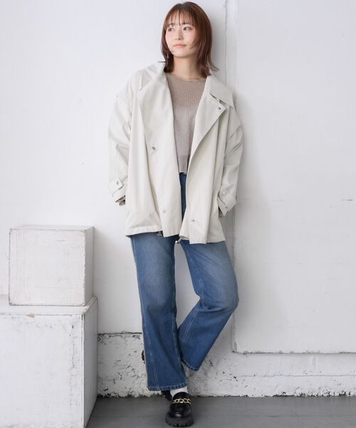 RETRO GIRL（レトロガール）の「2wayミリタリーJK（トレンチコート・レディース・オフホワイト/ブラック・FREE）」の3枚目の写真