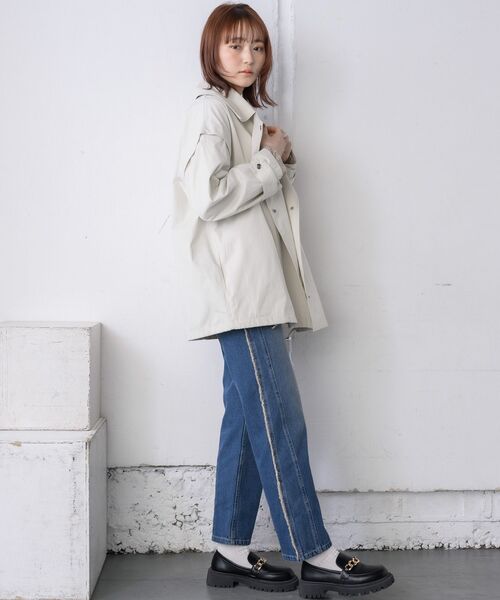 RETRO GIRL（レトロガール）の「2wayミリタリーJK（トレンチコート・レディース・オフホワイト/ブラック・FREE）」の4枚目の写真