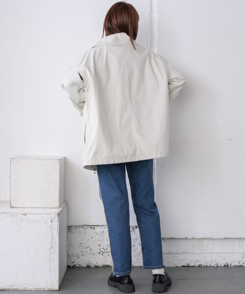 RETRO GIRL（レトロガール）の「2wayミリタリーJK（トレンチコート・レディース・オフホワイト/ブラック・FREE）」の6枚目の写真