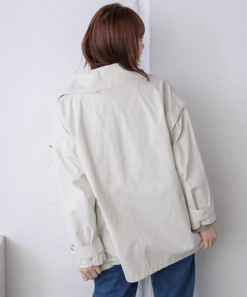 RETRO GIRL（レトロガール）の「2wayミリタリーJK（トレンチコート・レディース・オフホワイト/ブラック・FREE）」の10枚目の写真