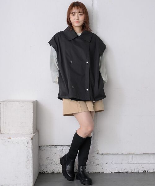 RETRO GIRL（レトロガール）の「2wayミリタリーJK（トレンチコート・レディース・オフホワイト/ブラック・FREE）」の15枚目の写真