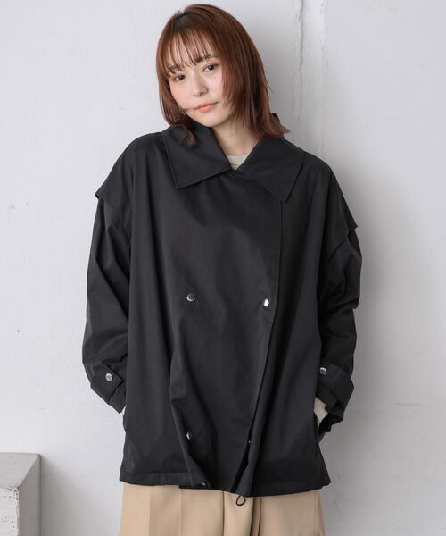 RETRO GIRL（レトロガール）の「2wayミリタリーJK（トレンチコート・レディース・オフホワイト/ブラック・FREE）」の19枚目の写真