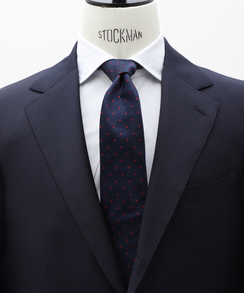 EDIFICE(エディフィス)の「PB スモールドットタイ(ネクタイ・メンズ・レッド/ブルー・FREE)」の2枚目の写真