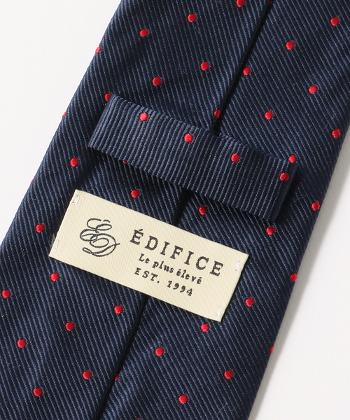 EDIFICE(エディフィス)の「PB スモールドットタイ(ネクタイ・メンズ・レッド/ブルー・FREE)」の5枚目の写真