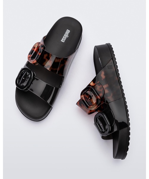 melissa(メリッサ)の「MELISSA COZY SLIDE AD(サンダル・レディース・ブラック/イエロー/ピンク/ブラック×ベージュ・37/38/35-36/39)」の2枚目の写真