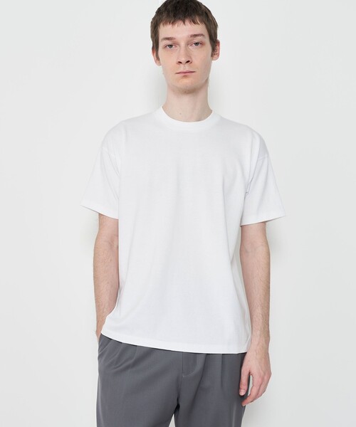 GALERIE VIE（ギャルリー ヴィー）の「オーガニックコットン吊り天竺ハーフスリーブカットソー（Tシャツ/カットソー・メンズ・ネイビー/ホワイト/ブラック・M/S）」の18枚目の写真