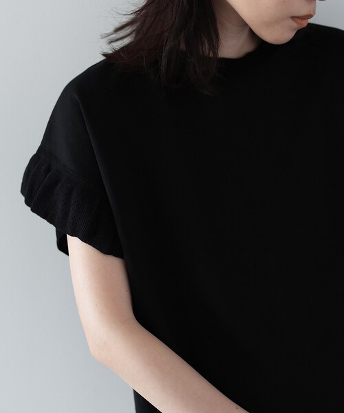 GALLEST(ギャレスト)の「◆フリルニットスリーブトップス(Tシャツ/カットソー・レディース・ホワイト系/ブラック・38)」の11枚目の写真