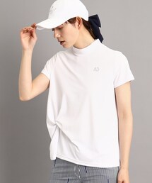 adabat | 【UVカット／防透け】ツイストデザイン 半袖モックネックプルオーバー(Tシャツ/カットソー)