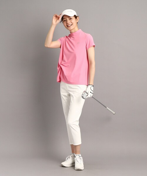adabat(アダバット)の「◆【UVカット/防透け】ツイストデザイン 半袖モックネックプルオーバー(Tシャツ/カットソー・レディース・ホワイト/ネイビー/ピンク系・42/40/38/36)」の11枚目の写真