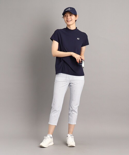 adabat(アダバット)の「◆【UVカット/防透け】ツイストデザイン 半袖モックネックプルオーバー(Tシャツ/カットソー・レディース・ホワイト/ネイビー/ピンク系・42/40/38/36)」の16枚目の写真