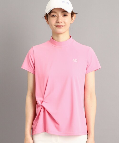 adabat(アダバット)の「◆【UVカット/防透け】ツイストデザイン 半袖モックネックプルオーバー(Tシャツ/カットソー・レディース・ホワイト/ネイビー/ピンク系・42/40/38/36)」の19枚目の写真