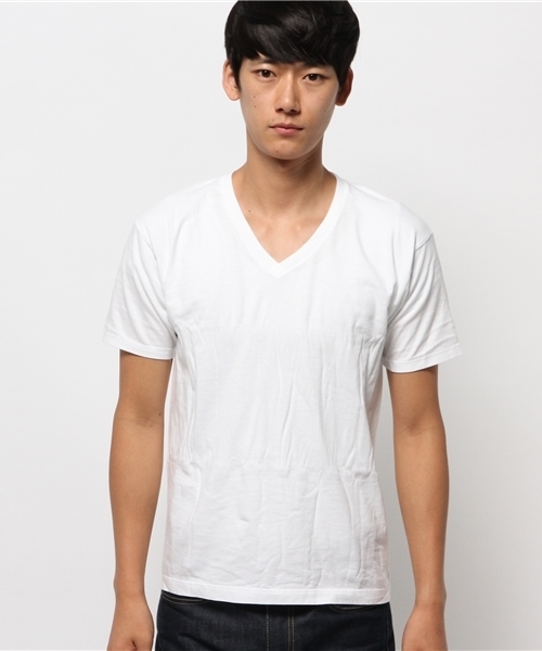 HANES（ヘインズ）の「【Ciaopanic】【Hanes】　JapanFitV/Ntee2P（Tシャツ/カットソー・メンズ・ホワイト/ブラック・SMALL/X-LARGE/MEDIUM/LARGE）」の6枚目の写真