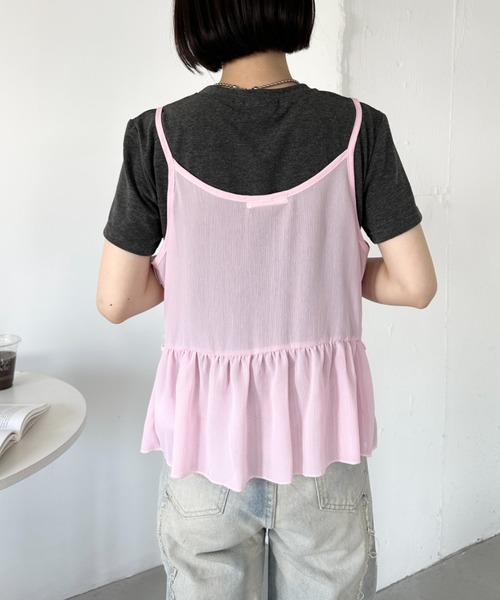 セール】フリルリボンシアーキャミビスチェ（キャミソール）｜CLEA