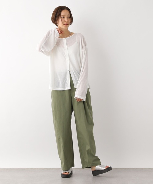 LEPSIM(レプシィム)の「2WAYメッシュカーディガン 116755(カーディガン/ボレロ・レディース・オフホワイト/ブラック/グリーン・FREE)」の15枚目の写真