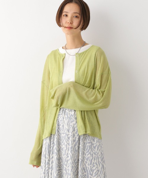 LEPSIM(レプシィム)の「2WAYメッシュカーディガン 116755(カーディガン/ボレロ・レディース・オフホワイト/ブラック/グリーン・FREE)」の22枚目の写真