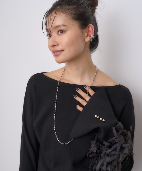 Rouge vif(ルージュヴィフ)の「ボールチェーンロングネックレス 80cm(ネックレス・レディース・シルバー・フリー)」の11枚目の写真