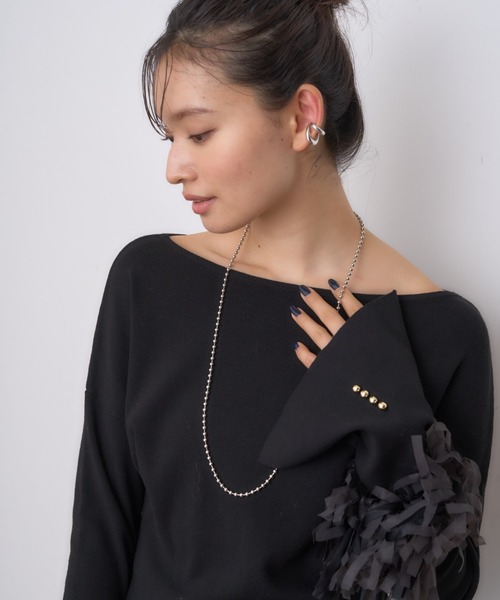 Rouge vif(ルージュヴィフ)の「ボールチェーンロングネックレス 80cm(ネックレス・レディース・シルバー・フリー)」の12枚目の写真