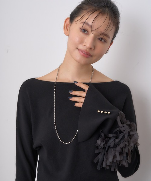 Rouge vif(ルージュヴィフ)の「ボールチェーンロングネックレス 80cm(ネックレス・レディース・シルバー・フリー)」の13枚目の写真