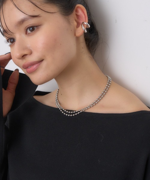 Rouge vif(ルージュヴィフ)の「ボールチェーンロングネックレス 80cm(ネックレス・レディース・シルバー・フリー)」の14枚目の写真