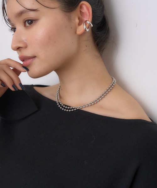 Rouge vif(ルージュヴィフ)の「ボールチェーンロングネックレス 80cm(ネックレス・レディース・シルバー・フリー)」の17枚目の写真
