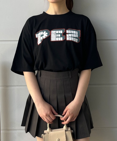 GLAMOROUS JANE(グラマラスジェーン)の「バックプリントPEZビッグTシャツ(Tシャツ/カットソー・レディース・チャコールグレー/オフホワイト/ブラック・FREE)」の15枚目の写真