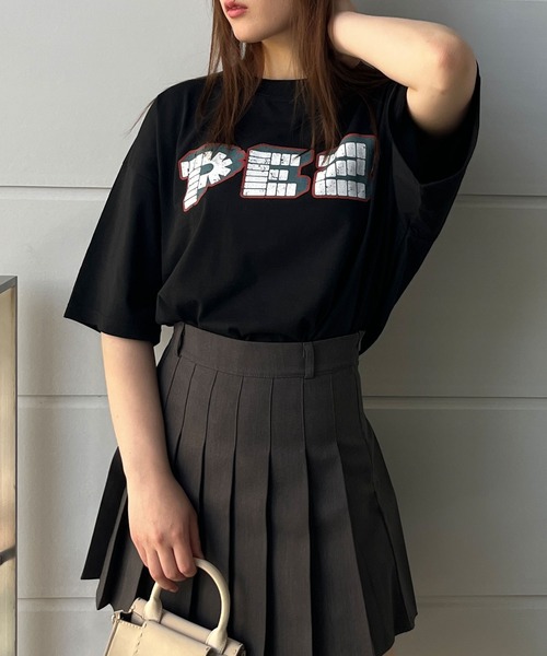 GLAMOROUS JANE(グラマラスジェーン)の「バックプリントPEZビッグTシャツ(Tシャツ/カットソー・レディース・チャコールグレー/オフホワイト/ブラック・FREE)」の16枚目の写真