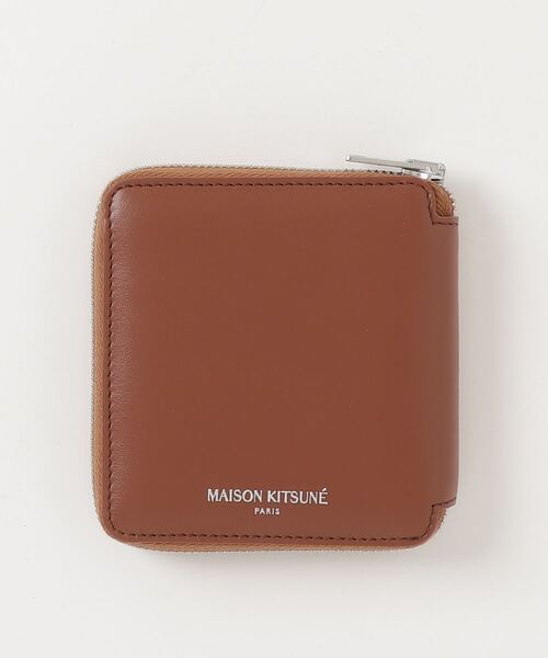Maison Kitsune(メゾンキツネ)の「FOX HEAD SQUARE ZIPPED WALLET(財布・メンズ・ダークブラウン/ブラック・U)」の6枚目の写真