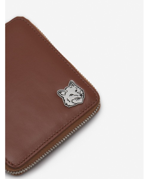 Maison Kitsune(メゾンキツネ)の「FOX HEAD SQUARE ZIPPED WALLET(財布・メンズ・ダークブラウン/ブラック・U)」の5枚目の写真