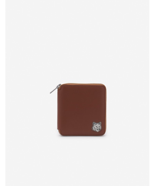 Maison Kitsune(メゾンキツネ)の「FOX HEAD SQUARE ZIPPED WALLET(財布・メンズ・ダークブラウン/ブラック・U)」の11枚目の写真