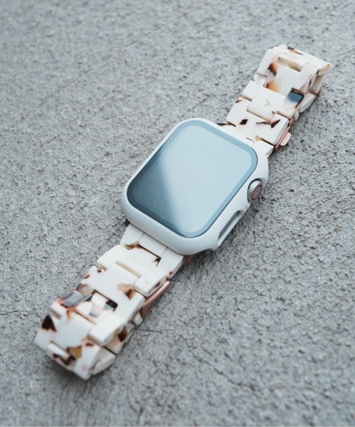 zandy(ズィーアンドワイ)の「zandy ズィーアンドワイ/ Apple Watch ケース&ベルトセット【マットハードケース】 アップルウォッチカバー& 天然脂ベルト //// set11(デジタル腕時計・メンズ・グリーン/クリア/レインボー/ブラック×シルバー/ブラック×ブラック/ホワイト系その他/シルバー系その他/パープル系その他/ホワイト×ホワイト・S/M)」の3枚目の写真