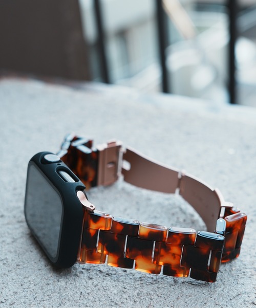 zandy(ズィーアンドワイ)の「zandy ズィーアンドワイ/ Apple Watch ケース&ベルトセット【マットハードケース】 アップルウォッチカバー& 天然脂ベルト //// set11(デジタル腕時計・メンズ・グリーン/クリア/レインボー/ブラック×シルバー/ブラック×ブラック/ホワイト系その他/シルバー系その他/パープル系その他/ホワイト×ホワイト・S/M)」の12枚目の写真