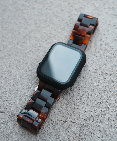 zandy(ズィーアンドワイ)の「zandy ズィーアンドワイ/ Apple Watch ケース&ベルトセット【マットハードケース】 アップルウォッチカバー& 天然脂ベルト //// set11(デジタル腕時計・メンズ・グリーン/クリア/レインボー/ブラック×シルバー/ブラック×ブラック/ホワイト系その他/シルバー系その他/パープル系その他/ホワイト×ホワイト・S/M)」の10枚目の写真