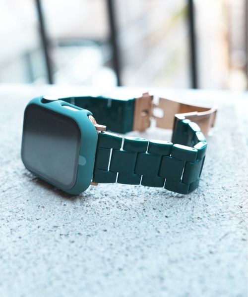 zandy(ズィーアンドワイ)の「zandy ズィーアンドワイ/ Apple Watch ケース&ベルトセット【マットハードケース】 アップルウォッチカバー& 天然脂ベルト //// set11(デジタル腕時計・メンズ・グリーン/クリア/レインボー/ブラック×シルバー/ブラック×ブラック/ホワイト系その他/シルバー系その他/パープル系その他/ホワイト×ホワイト・S/M)」の15枚目の写真