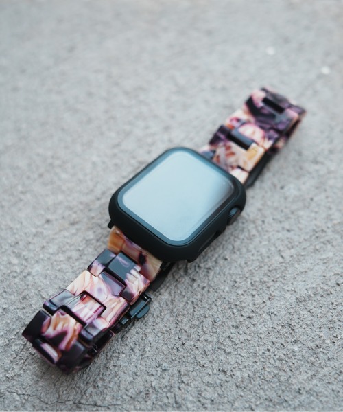 zandy(ズィーアンドワイ)の「zandy ズィーアンドワイ/ Apple Watch ケース&ベルトセット【マットハードケース】 アップルウォッチカバー& 天然脂ベルト //// set11(デジタル腕時計・メンズ・グリーン/クリア/レインボー/ブラック×シルバー/ブラック×ブラック/ホワイト系その他/シルバー系その他/パープル系その他/ホワイト×ホワイト・S/M)」の16枚目の写真