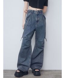 EMODA | ダブルベルトルーズジーンズ(デニムパンツ)