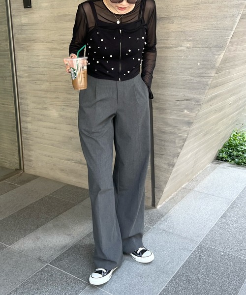 Futier land(フューティアランド)の「パールビスチェ(ベスト・レディース・グレー/アイボリー/ブラック・FREE)」の6枚目の写真