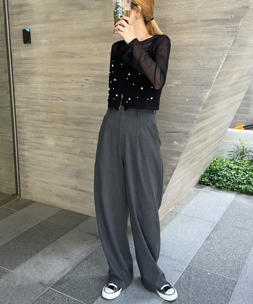 Futier land(フューティアランド)の「パールビスチェ(ベスト・レディース・グレー/アイボリー/ブラック・FREE)」の10枚目の写真