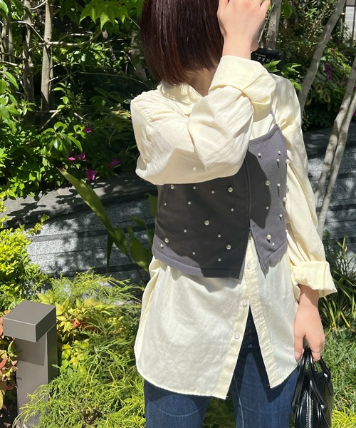 Futier land(フューティアランド)の「パールビスチェ(ベスト・レディース・グレー/アイボリー/ブラック・FREE)」の16枚目の写真