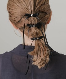 SMELLY | リボン3セットヘアカフ(ヘアピン)