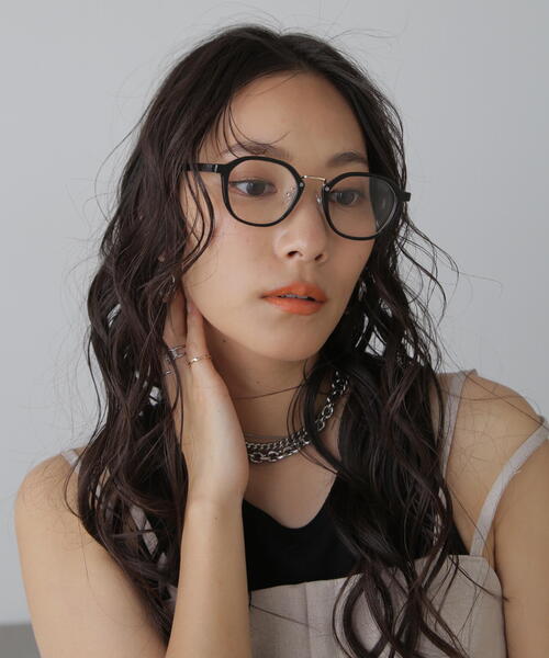 FREE'S MART（フリーズマート）の「◆ゴールドブリッジサングラス（サングラス・レディース・ブラック/ホワイト・ﾌﾘ-）」の2枚目の写真