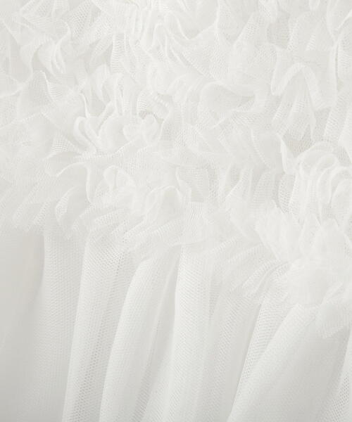 FREE'S MART（フリーズマート）の「◆チュールフリルペプラムビスチェ（シャツ/ブラウス・レディース・ホワイト/ブルー/グレー・FREE）」の5枚目の写真