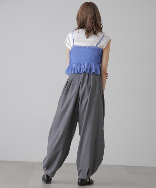 FREE'S MART（フリーズマート）の「◆チュールフリルペプラムビスチェ（シャツ/ブラウス・レディース・ホワイト/ブルー/グレー・FREE）」の12枚目の写真