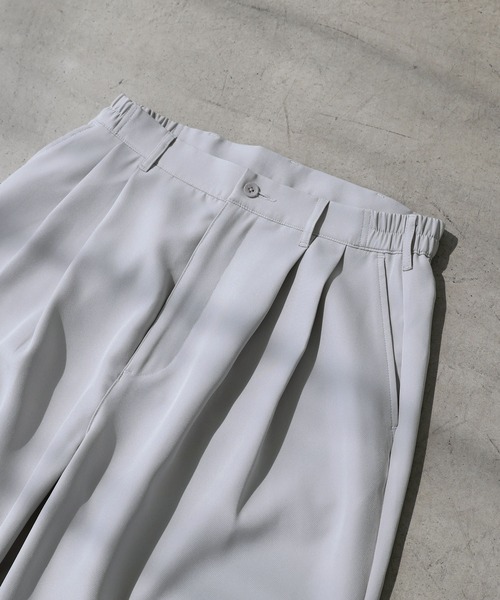 LILL（リル）の「ドレープ/デニムルーズシルエットハイウエストバギータックワイドフレアパンツ（デニムパンツ・メンズ・ブラック/ブルー系/ブラック系/グレー・XL/L/M/S）」の13枚目の写真