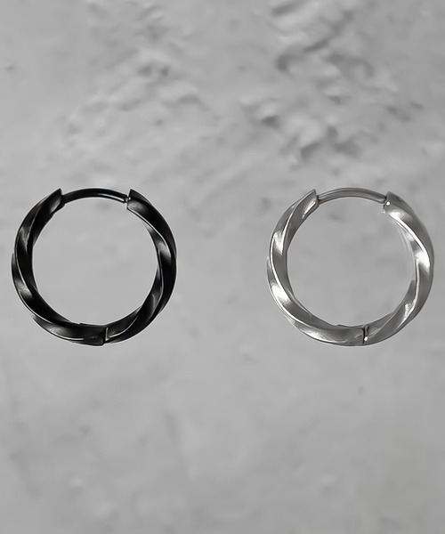 SBG(エスビー)の「インフルエンサー DAIGO × SBG ツイストフープピアス(ピアス(片耳用)・メンズ・ブラック/シルバー・FREE)」の7枚目の写真